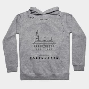 Copenhagen Minimal Black Line Design Hoodie